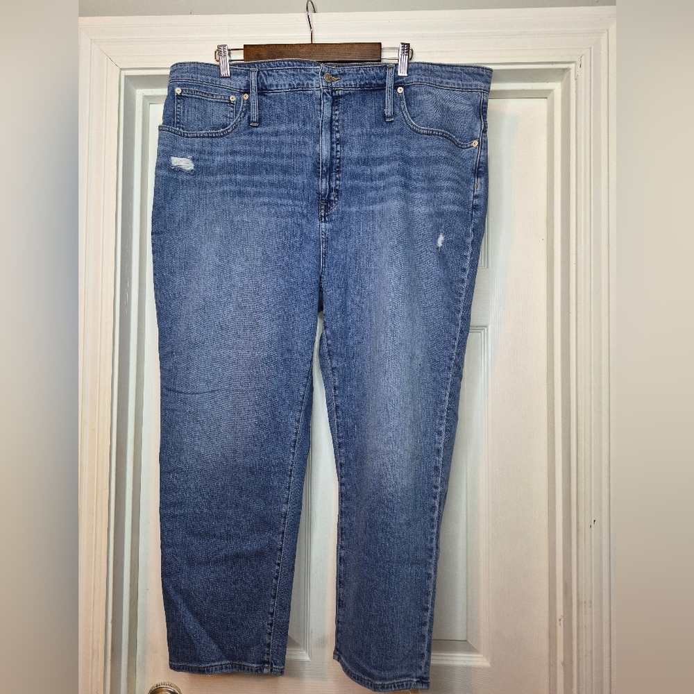 Madewell Women's Straight Jeans - Blue Wash Size 36 Or 16